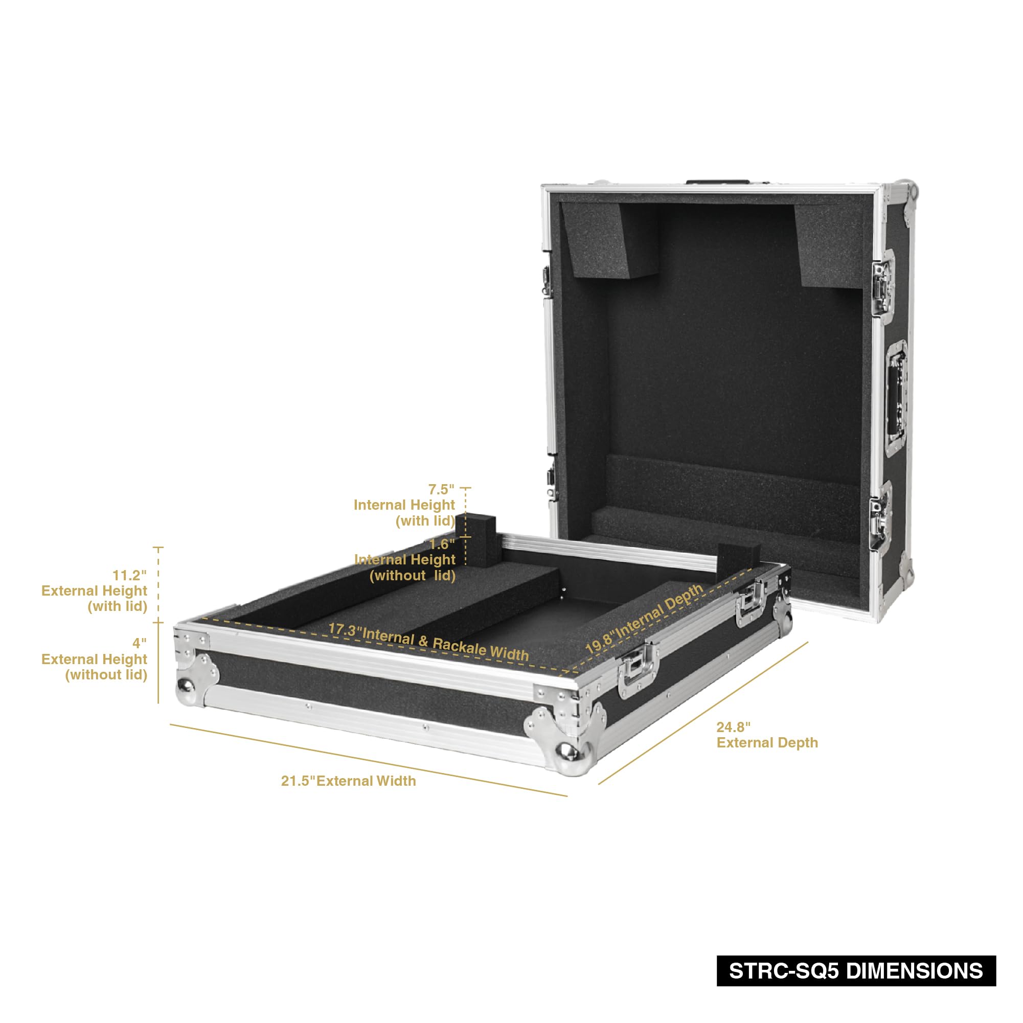 Amazon.com: Sound Town ATA Plywood Mixer Case with Interior Foam
